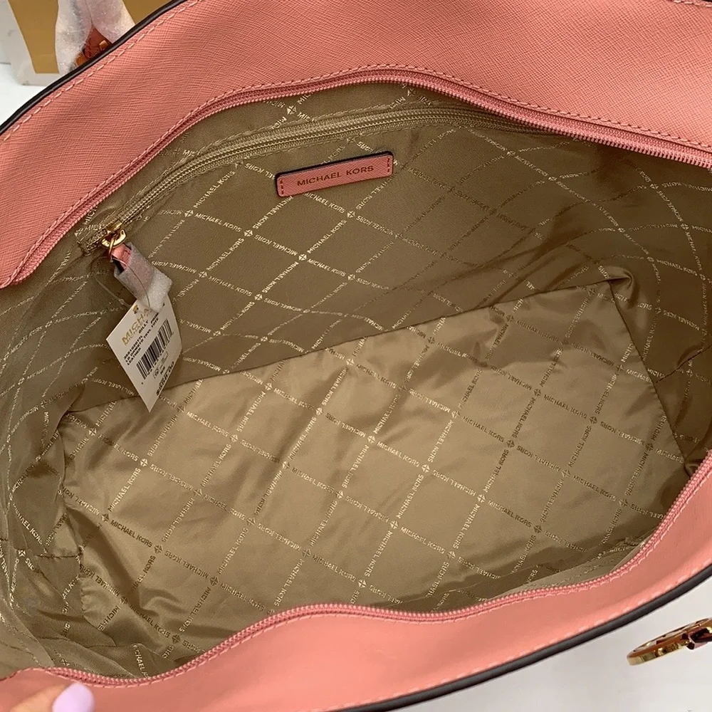 MICHAEL KORS GILLY LARGE DRAWSTRING TRAVEL TOTE PRIMROSE COLOR - Picture 12 of 15